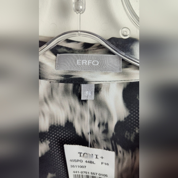 NWT Erfo tunic shirt abstract print blouse top trendy 22 Plus size new cupro - Picture 4 of 16